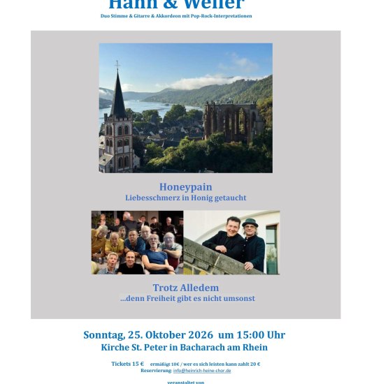 Plakat Heine Chor | &copy; Bauverein Wernerkapelle